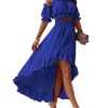 2024-Off-Shoulder-Two-Piece-Set-Women-Summer-Ruffle-Backless-Outfits-Puff-Sleeve-Strapless-Beach-Party-24