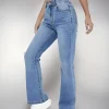 New-women-s-hot-jeans-slimming-European-and-American-style-casual-versatile-high-waist-washed-Denim-4